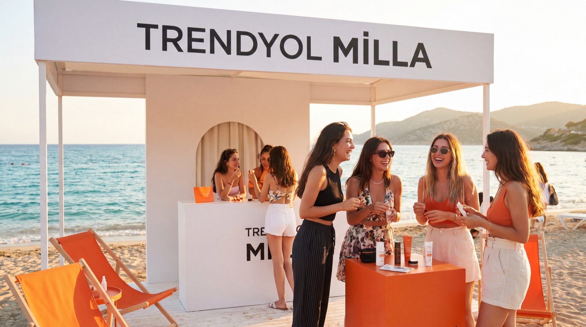 TrendyolMilla sahil pop-up'ı